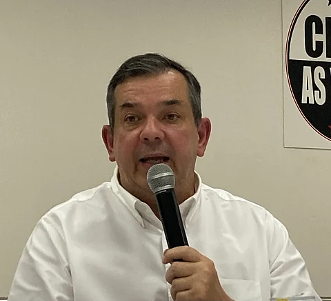 PSC chairperson Richard Bachmann vows to help the 2024 Paris Olympics qualifiers with their needs. | Photograph by Nick Giongco
for the Daily Tribune