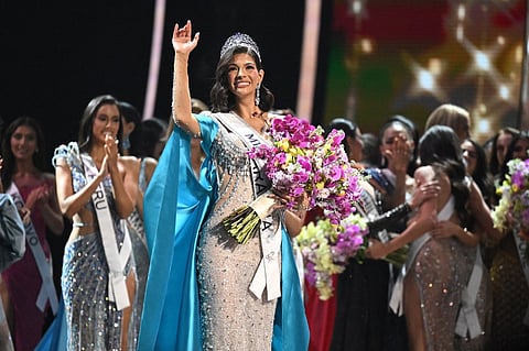 Sheynnis Palacios, 23, has been widely portrayed as a symbol of opposition to the longtime president since she was crowned as the first Miss Universe from Nicaragua last month. (Photo by Marvin RECINOS / AFP)