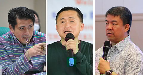 Senators Robin Padilla, Bong Go, Aquilino Pimentel III