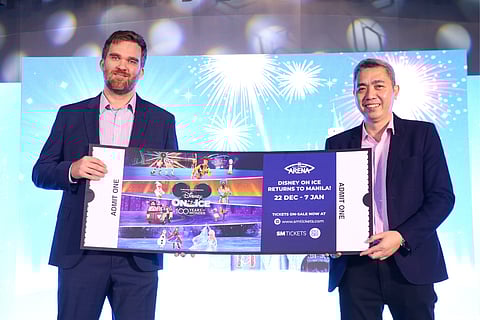 Senior director of APAC Feld Entertainment Matthew Garrick and SM MOA Arena general manager and SVAP Arnel Gonzales.