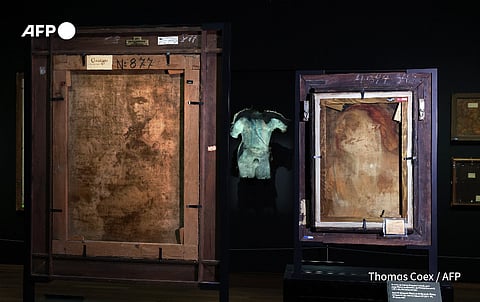 The aim of the Reversos (On the Reverse) exhibition is to change the viewer's point of view and take them behind the scenes to open a "door to the secrets of art," said its curator, Miguel Angel Blanco. (Photo: AFP)