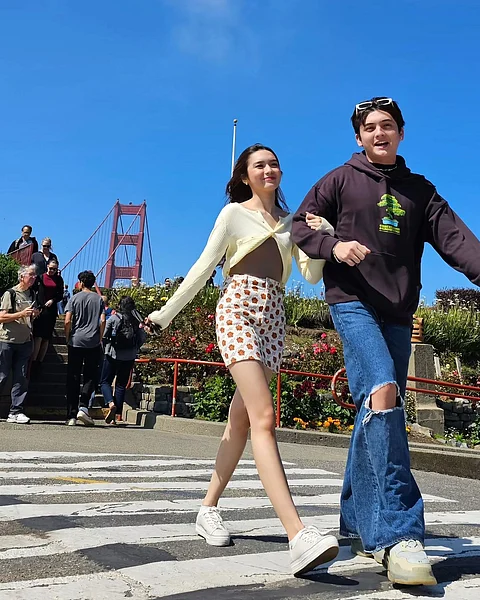 Francine Diaz and Seth Fedelin in San Francisco. Photo courtesy of @sethfedelin | Instagram.