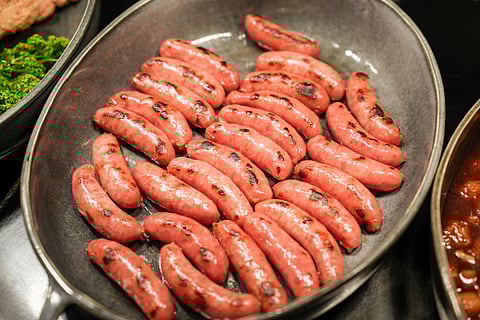 Pan-fried sausage made of 100-percent Taiwan pork.