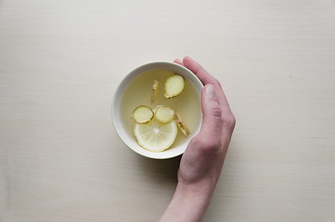 SIP a cup of fresh ginger tea to soothe your sore throat. | photograph courtesy of unsplash/ DOMINIK MARTIN