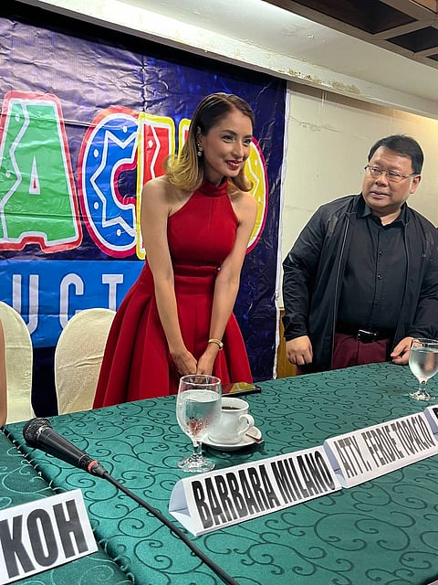 Barbara Milano and Atty. Ferdie Topacio.
(Photograph by Stephanie Mayo for the daily tribune)