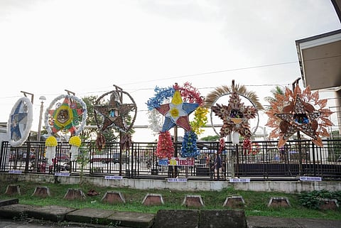 CHRISTMAS lanterns made of sustainable materials adorn the streets of Polangui town in Albay province. The local government is a recipient of the Seal of Good Local Governance from the Department of the Interior and Local Government. (PHOTO COURTESY OF MAYOR SALCEDA FACEBOOK)