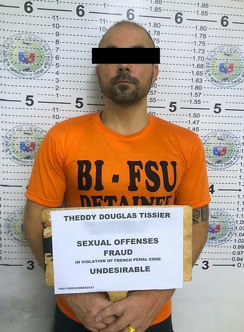 The 42-year-old French pedophile arrested in the Makati by the BI-FSU operatives (Photo courtesy of Bureau of Immigration)