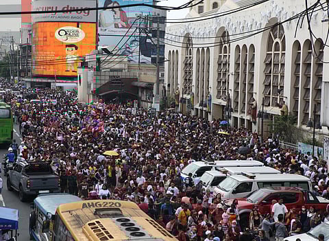 As the Feast of the Black Nazarene approaches, thousands of devotees attended a mass on Sunday, 7 January 2024 at Quiapo Church. | Tribune photo by Joey Sanchez Mendoza.