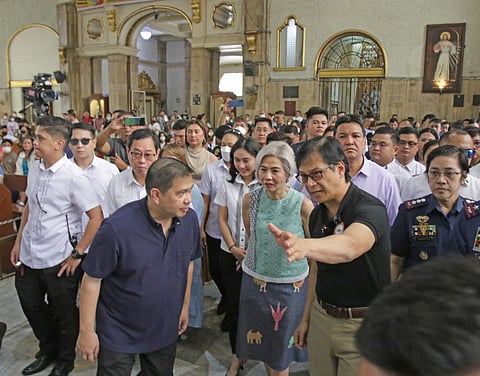 MANILA Mayor Honey Lacuna-Pangan and DILG Secretary Benjamin Abalos Jr., led the visitation and inspection of Quiapo Church for the Feast of the Black Nazarene today. | Photograph by Joey Sanchez Mendoza for the Daily Tribune @tribunephl_joey