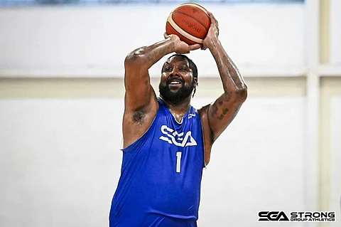 PHOTOGRAPH COURTESY
OF Strong Group Athletics
Andray Blatche wants the younger members of Strong Group Athletics to have an active role in helping the team achieve its goal in the 33rd Dubai International Basketball Championship.
