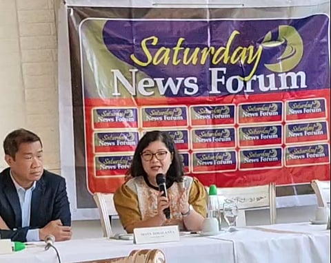 Monalisa Dimalanta, chairperson of the Energy Regulatory Commission at the Staurday News Forum on 6 January 2023. Framegrab from Saturday News Forum | Facebook.
