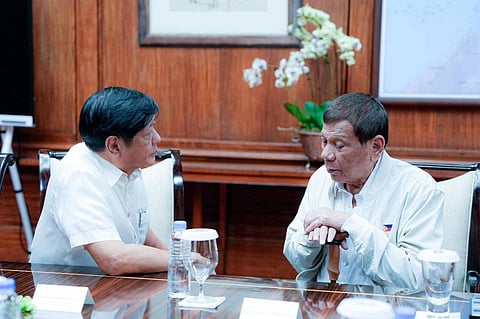 FILE: President Ferdinand R. Marcos Jr. met with former President Rodrigo Duterte at the Malacañan Palace on Wednesday evening, 2 August 2023, where they discussed the latter’s recent meeting with Chinese President Xi Jinping in Beijing.