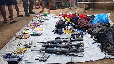 Insurgents’ firearms, war materiel seized