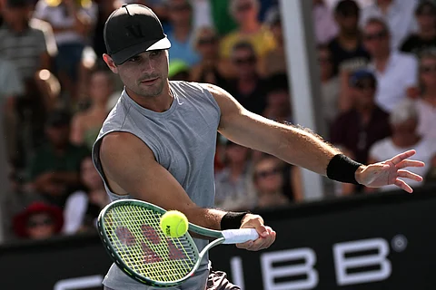 MARCOS Giron pulls the rug from under Frances Tiafoe to advance to the semifinals of the ATP Dallas Open. | WILLIAM WEST/agence france-presse