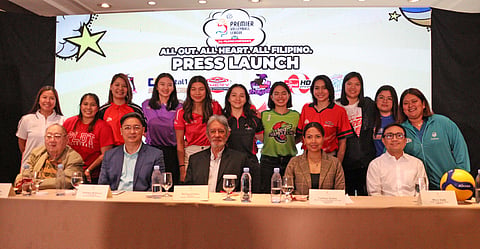 Photograph by Joey Sanchez Mendoza for the Daily Tribune @tribunephl_joey
The PVL All-Filipino Conference gets going next week with president Ricky Palou (middle) introducing several rule changes.