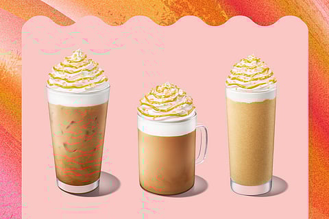Starbucks’ French Vanilla Mille-Feuille Oatmilk series. | photograph courtesy of Starbucks