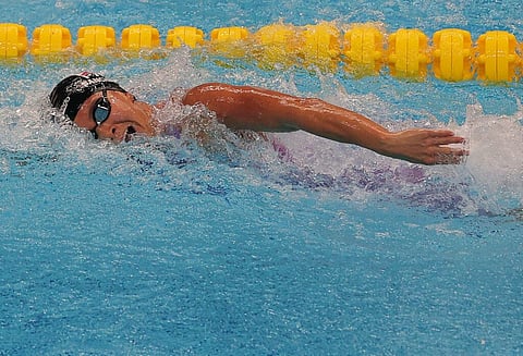 Kayla Sanchez fails to reach the final of the women’s 100-meter freestyle in the World Aquatics Championships in Doha, Qatar. | PHOTOGRAPH COURTESY OF PSC-POC Media Pool