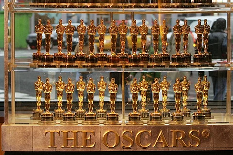(FILES) Oscar statuettes are displayed at Times Square Studios 23 January 2006 in New York. (Photo by DON EMMERT / AFP)