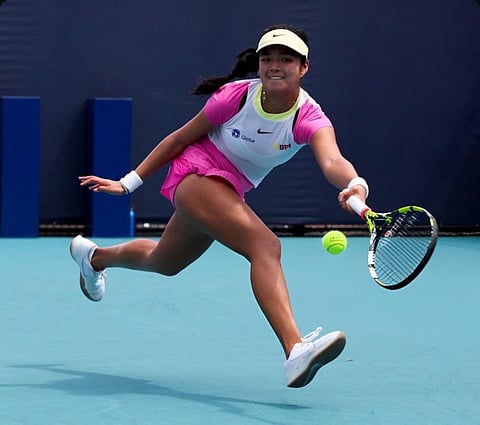 PHOTOGRAPH COURTESY OF ALEX EALA
Alex Eala marches to the Round of 16 following a 6-3, 6-4 win over Emeline Dartron of France in the W75 Croissy-Beaubourg.