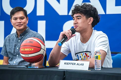 PHOTOGRAPH COURTESY OF NBTC
KIEFFER Alas asserts that he is still a work in progress despite being the second-best high school player in the country by the National Basketball Training Center.
