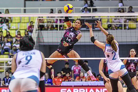 Fifi Sharma and Akari soar past Galeries Tower, 25-19, 25-17, 25-20, Saturday in the PVL All-Filipino Conference at the Sta. Rosa Sports Complex in Laguna. | Photograph COURTESY OF PVL