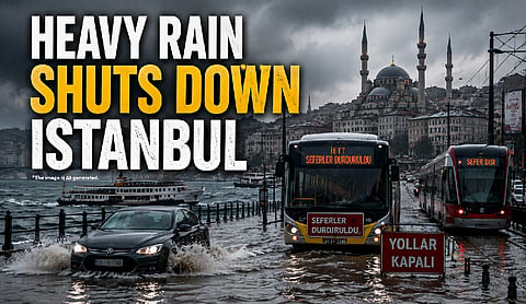 Heavy rain shuts down Istanbul