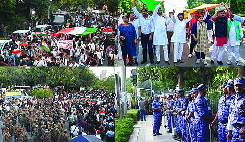 Multiple protests across Delhi as police detain activists