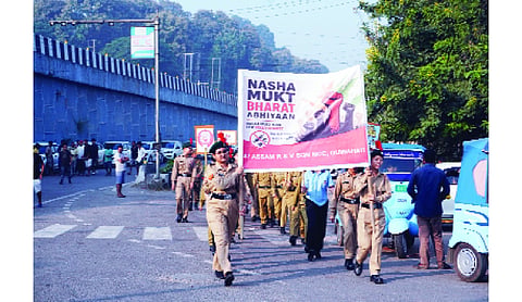 R&V Squadron NCC organises mounted rally under Nasha Mukt Bharat Abhiyaan