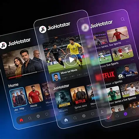 A representational image of the Jio Hotstar app