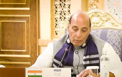 Rajnath Singh calls for collective action against terrorism at SCO meeting in Tajikistan.