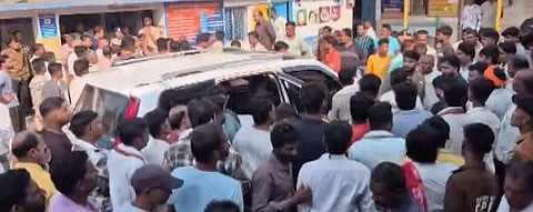 Three young men died and more than 10 people were injured after a high-tension power line struck a wire during an idol immersion procession.