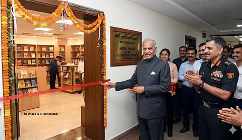 Defence Secretary inaugurates Hindi library