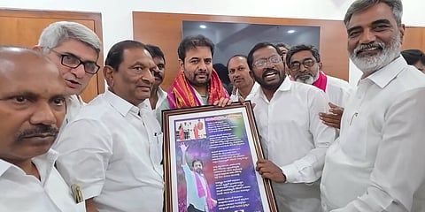 BRS leaders from the Singareni region met K. T. Rama Rao on Thursday in Hyderabad.