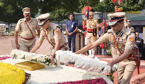 154 police personnel died on duty across the country, three of them from Delhi