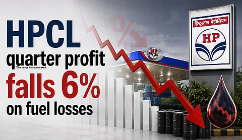 HPCL quarter profit falls 6% on fuel losses