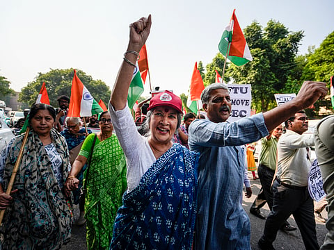 Anti-SIR protest march heads to ECI headquarters amid tight security in central Delhi