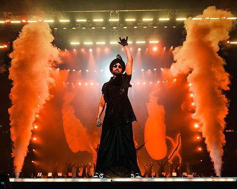 Diljit Dosanjh performing in his 'Dil-Luminati' tour
