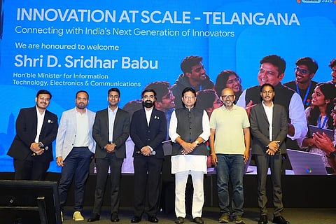 Telangana IT and industries minister D. Sridhar Babu participated in DevFest Hyderabad 2026, organised by Google Developer Groups (GDG) Hyderabad.