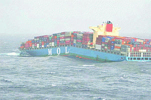 Merchant vessel 'Mol Comfort' splits into 2 off Mumbai coast