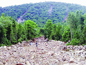 landslide strips Simlipal reserve of green cover