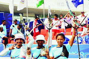 Women archers strike Gold in recurve World Cup