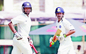 Gambhir, Pujara slam tons