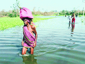 After cyclone, flood of misery