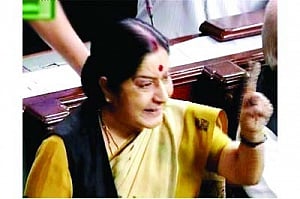 Swaraj highlights plight of Arjuna awardee's widow