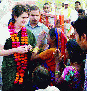 Priyanka Gandhi holds chaupal in Raebareli