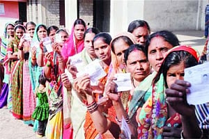 75% polling in Chhattisgarh; BJP, Cong claim clean sweep