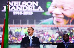 World leaders pay homage to 'giant of history'