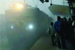 350 trains with fog safety device on track