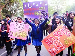 lGBT stage dharna at Jantar Mantar
