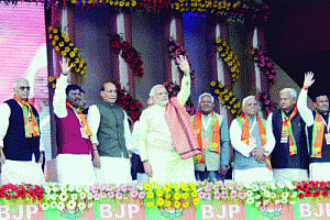Conspiracy won't stop Modi: Rajnath